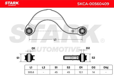 носач, окачване на колелата STARK SKCA-00560409