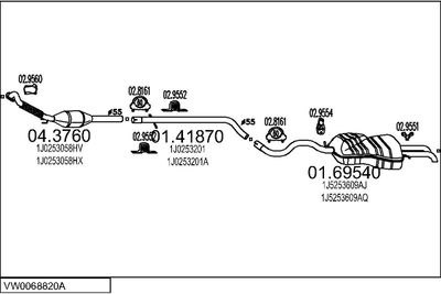 SISTEM DE ESAPAMENT MTS VW0068820A013107