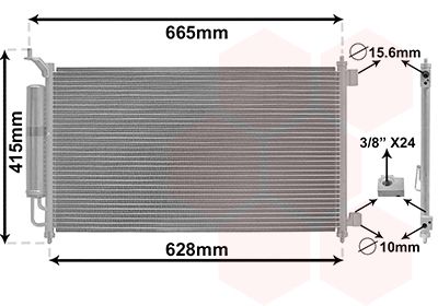 VAN-WEZEL 13015251 Радіатор кондиціонера для NISSAN MICRA (Ниссан Микра)