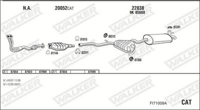 SISTEM DE ESAPAMENT WALKER FI71009A