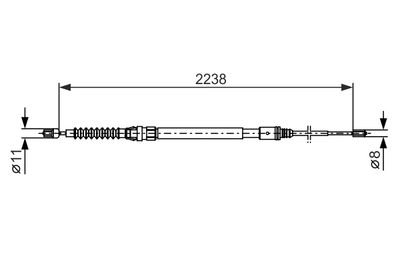 CABLU FRANA DE PARCARE BOSCH 1987482373