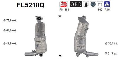Soot/particulate filter, exhaust system
