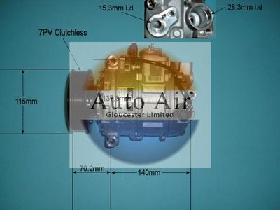 Compressor, air conditioning Auto Air Gloucester 14-7005