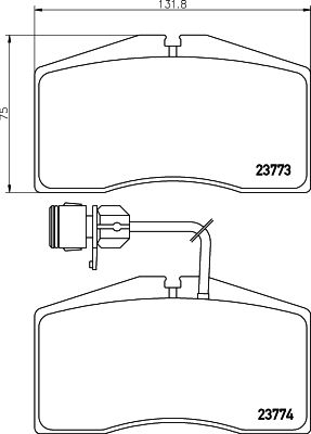 Brake Pad Set, disc brake 8DB 355 018-491