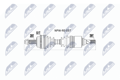 Wał napędowy NTY NPW-RE-037