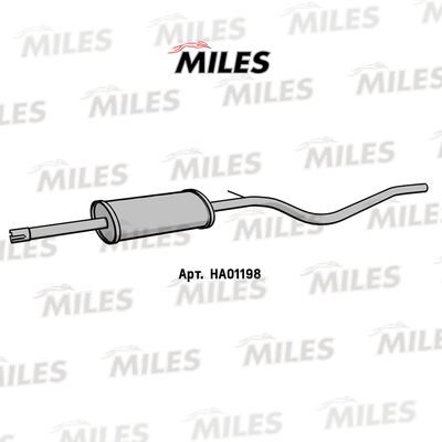 Средний глушитель выхлопных газов MILES HA01198