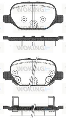 Комплект тормозных колодок, дисковый тормоз WOKING P6273.32 для FIAT PANDA