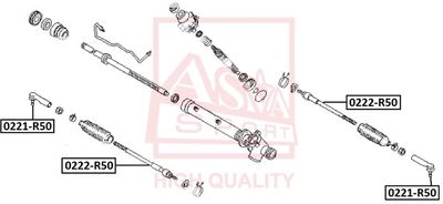 ASVA 0221-R50 Наконечник рулевой тяги  для INFINITI  (Инфинити Qx4)