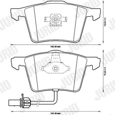 BREMSBELAGSATZ SCHEIBENBREMSE JURID 573196JC 1