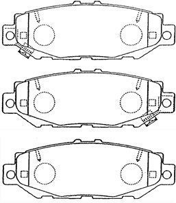 Комплект тормозных колодок, дисковый тормоз AISIN A2N059 для LEXUS GS