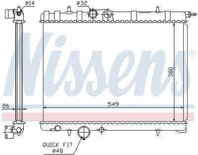 Radiator, engine cooling 63697