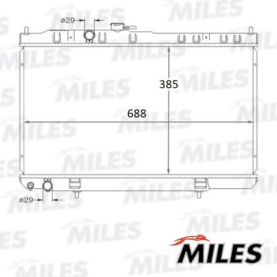 Радиатор, охлаждение двигателя MILES ACRB083