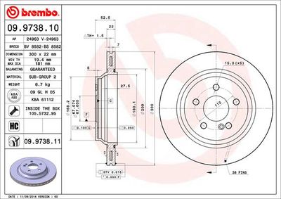 Brake Disc 09.9738.11