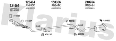 Układ wydechowy KLARIUS 720876E