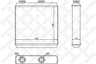 Теплообменник, отопление салона STELLOX 10-35174-SX для OPEL MERIVA