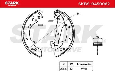 комплект спирачна челюст STARK SKBS-0450062