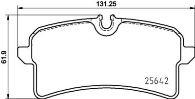 Комплект тормозных колодок, дисковый тормоз HELLA 8DB 355 025-571 для PORSCHE MACAN
