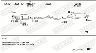 ABGASANLAGE WALKER CIK023441B