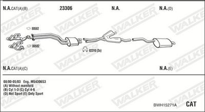 Изпускателна система WALKER BWH15271A