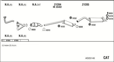 SISTEM DE ESAPAMENT WALKER AD25146