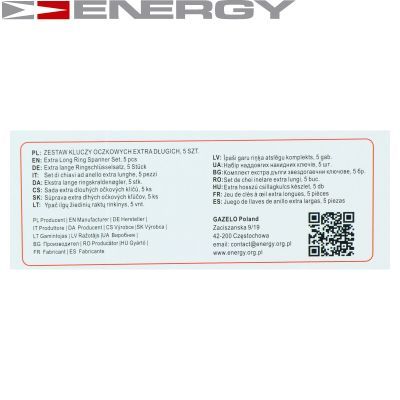 Kľúč ENERGY NE00199
