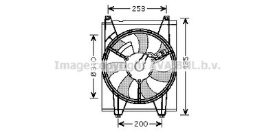 Вентилятор, охлаждение двигателя AVA QUALITY COOLING KA7513 для KIA CERATO