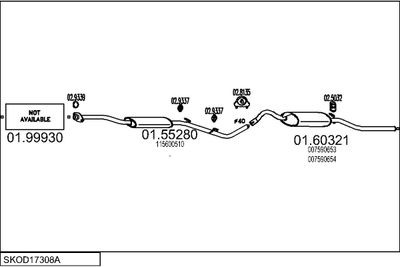 SISTEM DE ESAPAMENT MTS SKOD17308A014744