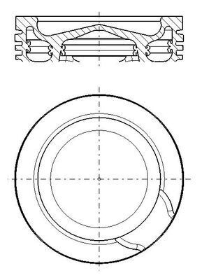 Zuiger (diameter 125mm, STD, met ringen 3,5-2,5-3,5)