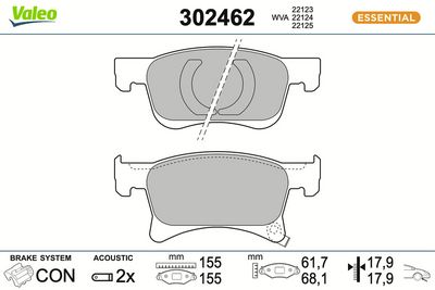 BREMSBELAGSATZ SCHEIBENBREMSE