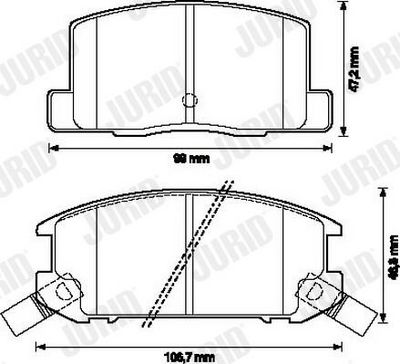 BREMSBELAGSATZ SCHEIBENBREMSE JURID 572175J 1