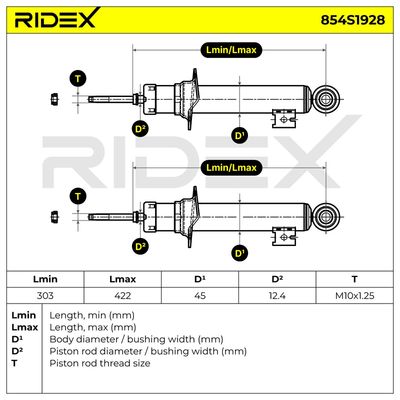 амортисьор RIDEX