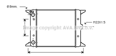 Радиатор, охлаждение двигателя AVA QUALITY COOLING VN2012 для AUDI 50