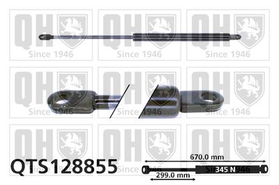 Газовая пружина, крышка багажник QUINTON HAZELL QTS128855 для SAAB 9000