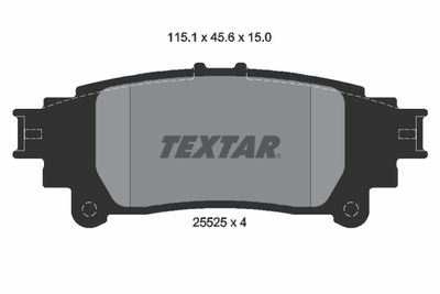 Комплект тормозных колодок, дисковый тормоз TEXTAR 2552503 для LEXUS IS