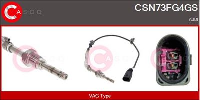 Čidlo, teplota výfukových plynů CASCO CSN73FG4GS