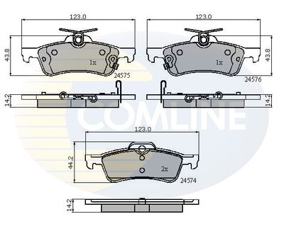 Комплект тормозных колодок, дисковый тормоз COMLINE CBP31657 для DAIHATSU CHARADE