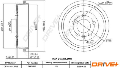 BREMSTROMMEL DR!VE+ DP1010111702 2