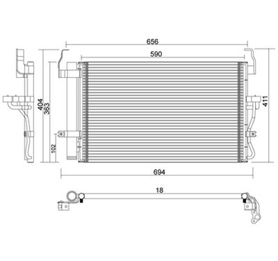 PowerMax 7110367 Радиатор кондиционера  для HYUNDAI TIBURON (Хендай Тибурон)