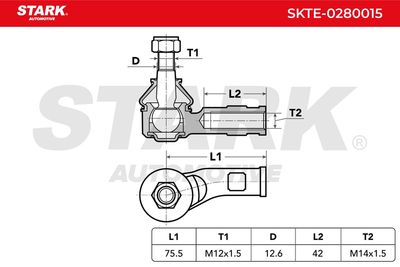 накрайник на напречна кормилна щанга STARK SKTE-0280015