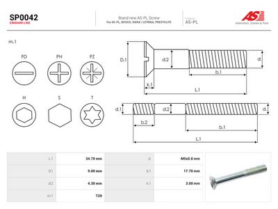 Komplet za popravak, alternator AS-PL AS SP0042