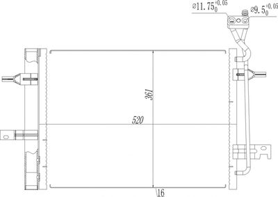 Конденсатор, кондиционер HART 621 640 для OPEL MERIVA