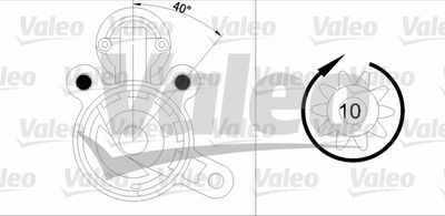 Стартер VALEO 455890 для FORD ORION