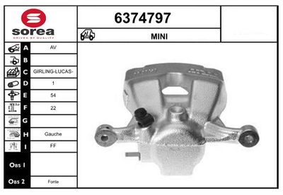 STARTCAR 6374797 Тормозной суппорт для MINI MINI COUNTRYMAN (R60) Cooper SD