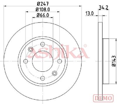 спирачен диск ASHIKA 60-00-0630C