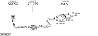 SISTEM DE ESAPAMENT BOSAL SYS16082