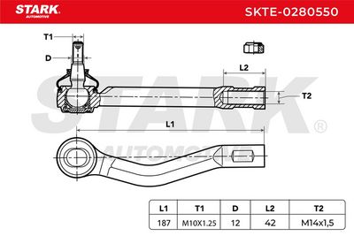 накрайник на напречна кормилна щанга STARK SKTE-0280550