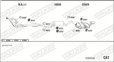 Изпускателна система WALKER VO94038