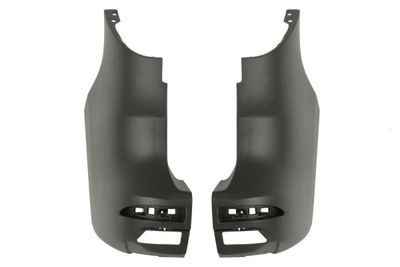 Bumper hoek Achter Links/Rechts (set  versie met achterdeur, plastic, zwart) past: RENAULT KANGOO III Van 01.21-