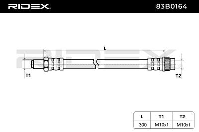 спирачен маркуч RIDEX 83B0164