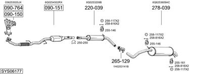 ABGASANLAGE BOSAL SYS06177